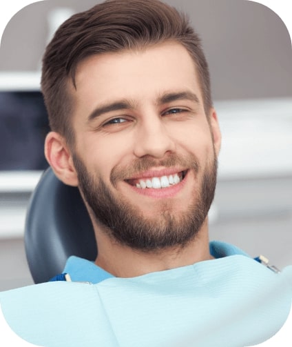 Man with healthy smile after preventive dentistry visit