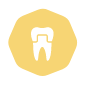 Animated tooth with dental crown representing restorative dentistry